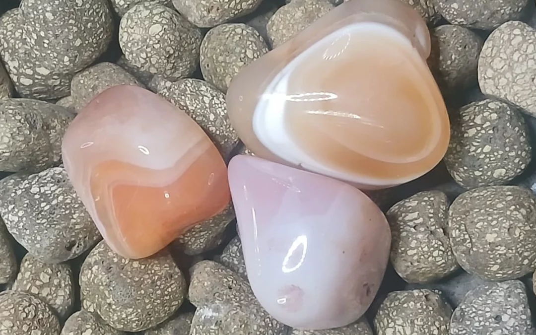 pierre agate abricot