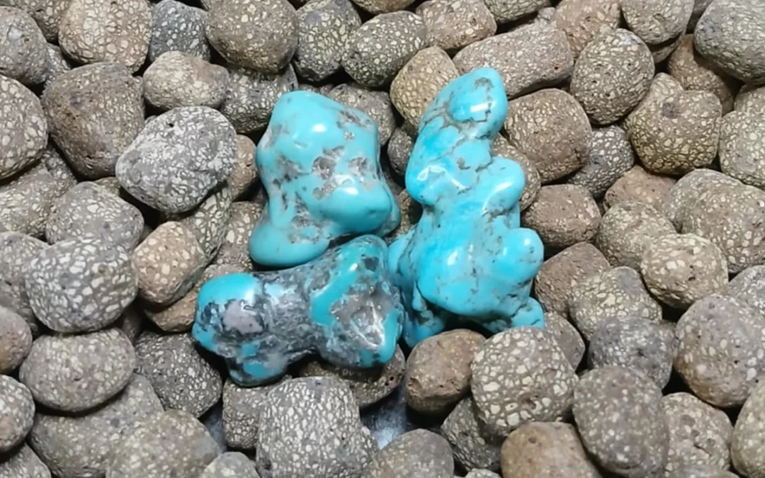 Pierre naturelle roulée turquoise