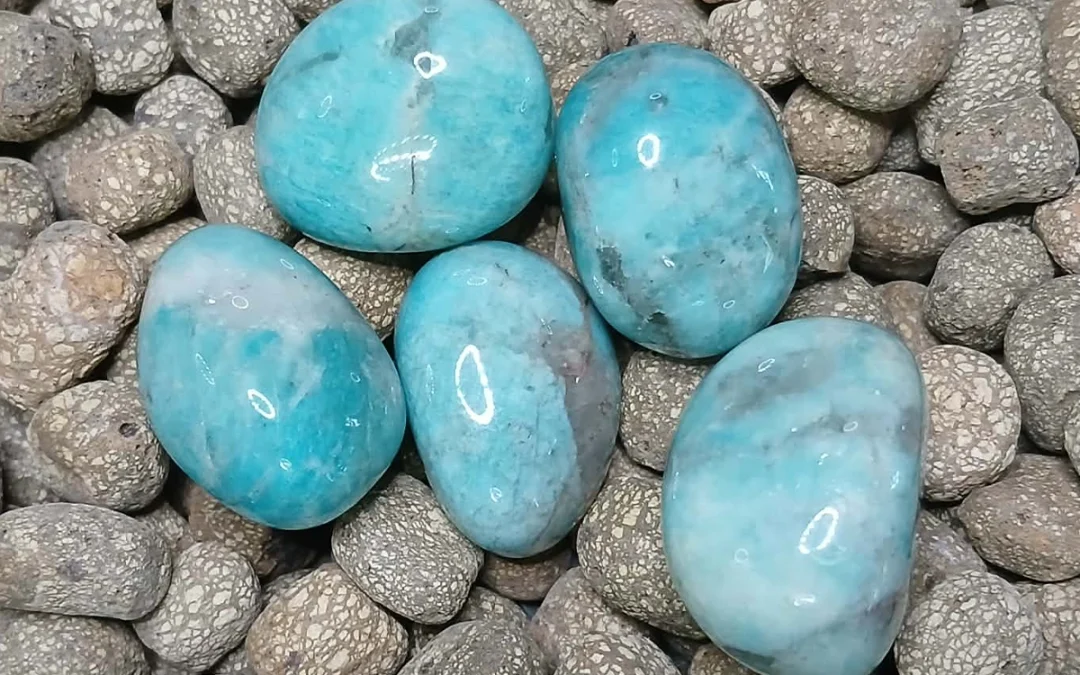 Pierre naturelle roulée amazonite